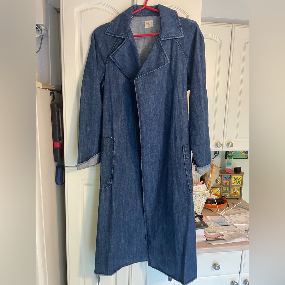 New without tags, gap oversized trench, denim coat